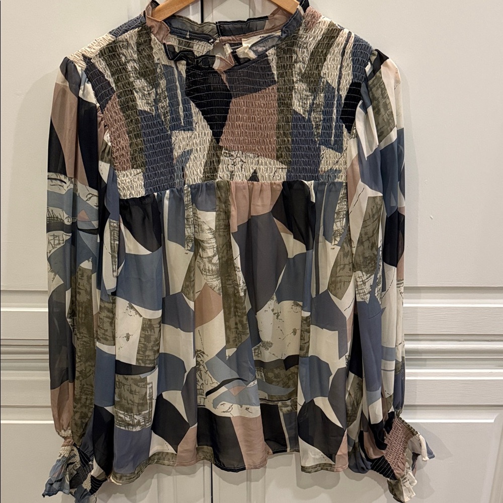 Entro Multicolor Patchwork Blouse